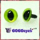 1 pair Green Gold Hand Painted Safety Eyes Plastic eyes Animal eyes Amigurumi eyes